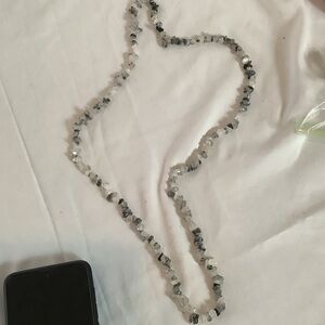 Elegant Black and White Beaded Necklace